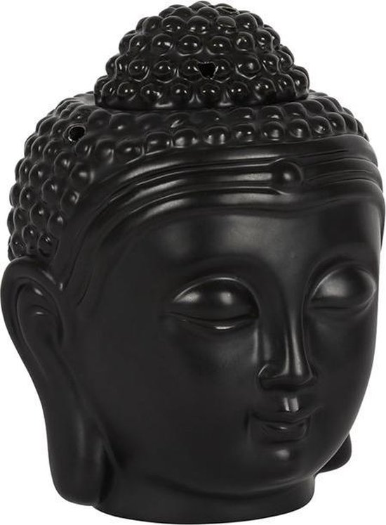 Boeddha hoofd oliebrander - zwart