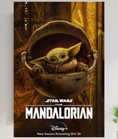 Poster Star Wars - baby Yoga - The Mandalorian - Filmposter - 61 x 91,5 cm