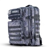 LAYSTON. - 45L Sport School Werk Rugtas - Sport Rugzak - Tactical Backpack - Waterafstotend - Camo Blauw