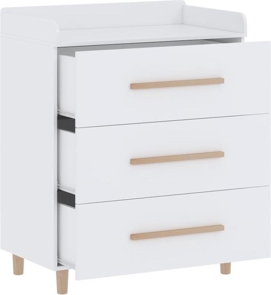 Bol Com Cabino Babykamer Stockholm 3 Delige Ledikant Commode Kledingkast Wit