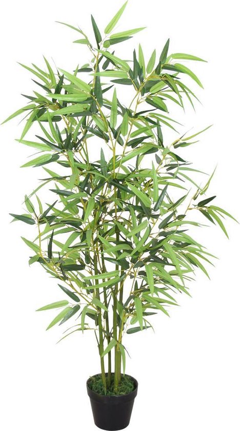 Aan roddel val Kunst Bamboe plant met pot - Kunstplant bamboo 120cm - kunst plant-  kunstbamboe | bol.com