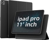 DrPhone Tri-Fold - Smart Cover met Auto Slaap/Wakker - Opvouwbare Stand - Hoes/Case Geschikt voor iPad Pro 11 inch (2020)