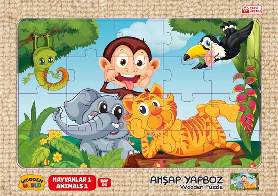 Kinderpuzzel Hond: 20 stukjes- puzzel – dierenpuzzel – vanaf 4 jaar hout – olifant –... | bol.com
