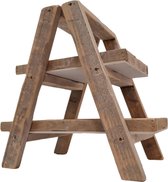 Etagère 2 laags inklapbaar – 38 cm hoogte houten etageres | GerichtKeuze