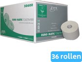 Euro Products | Toiletpapier 1-laags | Doppenrol | Recycled wit | 36 x 150 meter