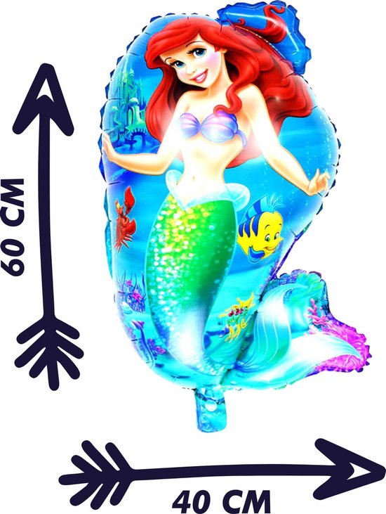 klif Pessimist huiselijk De Kleine Zeemeermin Ballon - 60 x 40 cm - Disney - Disney Princess - Ariel  -... | bol.com