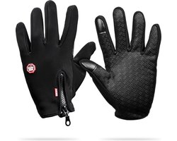 Sporthandschoenen - Thermo - Waterafstotend - Windproof - Zwart - Maat L