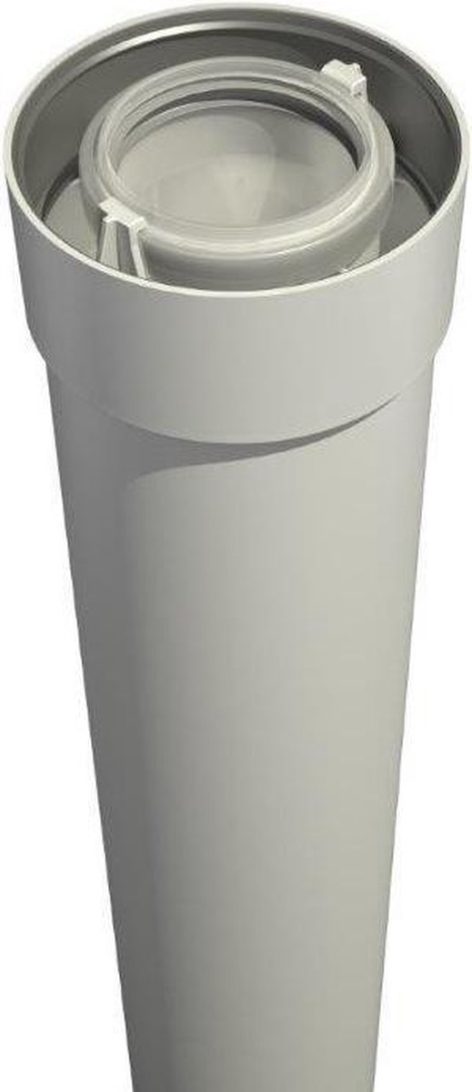 Ubbink UbiFit rookgasafvoer-, luchttoevoerbuis 60/100mm l=2000mm PP, concentrisch wit 0229314