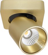 Plafondlamp Laguna 1L Goud - LED 6W 2700K 540lm - IP20 - Dimbaar > spots verlichting led goud | opbouwspot led goud | plafondlamp goud | spotje led goud | led lamp goud | design lamp goud
