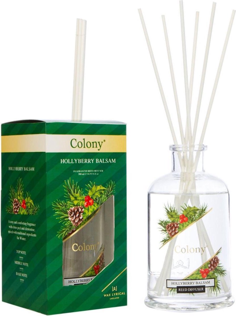 Wax Lyrical Colony reed diffuser hollyberry balsam 500 ml