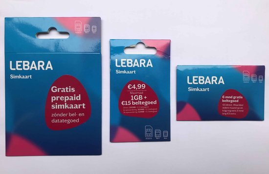 Lebara prepaid simkaart inclusief 40€ beltegoed | bol.com