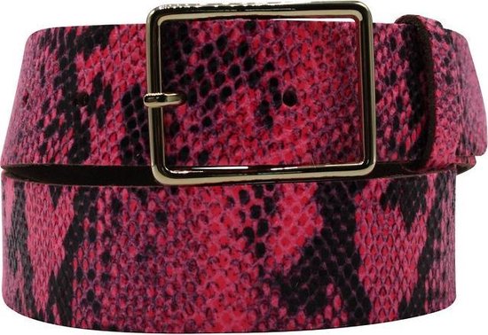 Fluo Python Pink Imprimer - Mesdames et Messieurs centures - Riem unisexe - Riem - Ceintures - Riem en cuir - casual - enfant Ko - Vêtements - Largeur: 4 cm