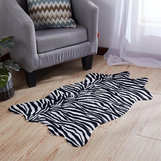maak je geïrriteerd Prominent Tegenstrijdigheid Vloerkleed zebra print - 75x110 CM - Dierenvel zebravel zebrahuid Vloerkleed  tapijt... | bol.com