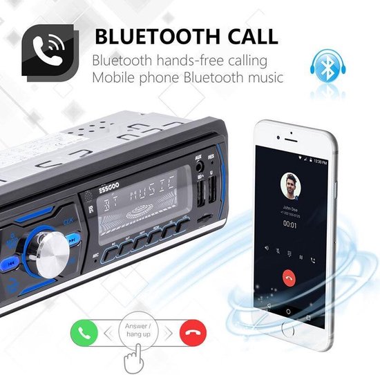 laat staan scherp Monica EFLO® Digitale Auto Radio Inclusief DAB+ - MP3 Speler - Bluetooth, AUX &  USB -... | bol.com