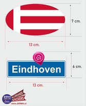 Eindhoven steden vlaggen auto stickers set van 2 stickers