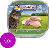 Mac’s Kattenvoer Natvoer - vlees kuipje 70% Eend, Kalkoen en Kippenvlees 6 x 85g