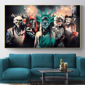 Allernieuwste Canvas Schilderij 5x Horror Purge Anarchy - Film - Spanning - Poster - 50 x 90 cm - Kleur