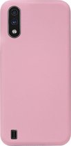 ADEL Siliconen Back Cover Softcase Hoesje Geschikt voor Samsung Galaxy A01 - Roze