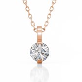 Yolora Dames Ketting met Hanger - Kalpa Camaka Kristal - Rosé kleurig - 18K Roségoud Verguld - Vrouwen Collier Rose Gold - Sieraden - Halsketting - Luxe Giftbox - Geschenkdoos - Ca