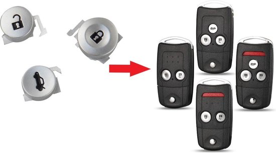 Autosleutel afstandbediening knoppen 2 of 3 knoppen voor Honda sleutel / Accord /... |