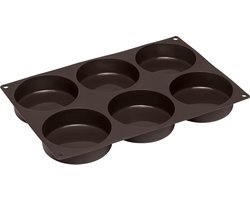 Lurch – Flexiform - Bakvorm voor 6 hamburgerbroodjes - Silicone-ø 10cm