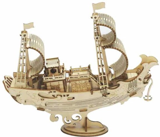 Robotime 3D puzzel modelbouw pakket Japanese Diplomatic Ship TG307