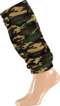 Beenwarmers Camouflage Legerprint - Groen Fleece Beenwarmer - Airsoft Donkergroen Army Print