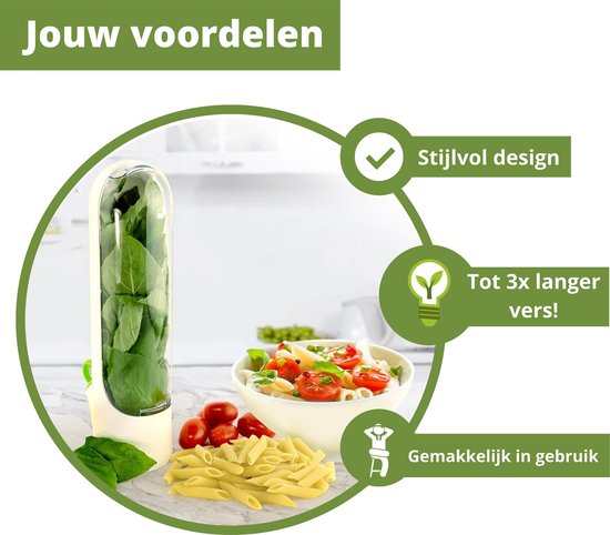 KitchenGadgets Groente en Kruiden Vershouder - Kruidenpot - Kruidenbak -  Voorraadpot -... | bol.com