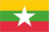 Vlag Birma/Myanmar 100x150 cm.