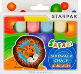 Starpak Safari Stoepkrijt 6 kleuren krijt