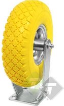Bokwiel massief, PU wiel,  Vol rubber, Anti lek, 300mm hoog, 80mm breed, 260mm diameter,
