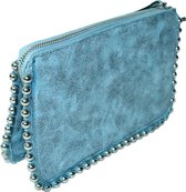 Damestas - handtas - schoudertas - duurzaam en stijlvol - Dames - licht blauw - shimmer en shine tas