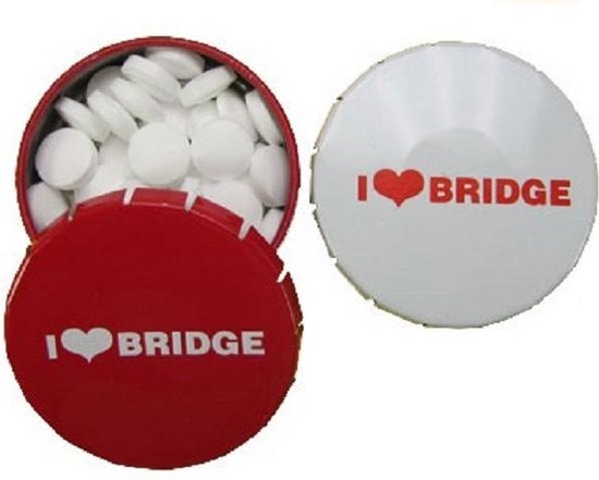 Afbeelding van het spel Click clack doosje pepermunt rood I love Bridge