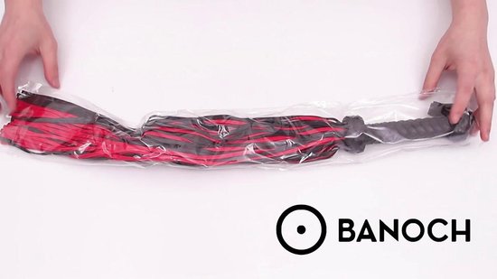 Banoch | Flogger red/black | korte zweep rood/zwart | 64 cm | BDSM