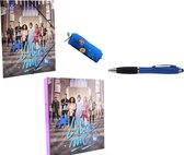 LikeMe 3-delig Schoolset.  Pennenzak + Elastomap A4 + Ringmap A4. + 1x EXTRA Stylus Pen Blauw.