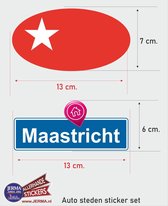 Maastricht steden vlaggen auto stickers set van 2 stickers