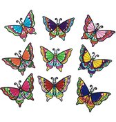Kleurrijke Vlinder Strijk Patch Set 9 patches