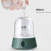 400ml humidifire | 2000mAh Oplaadbare Batterij Luchtbevochtiger | Draadloze | Draagbare | USB | Waterverspreider | Ultrasone | Luchtbevochtiger met Lamp | Groen