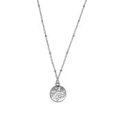 Star & moon coin ketting - Zilver - 42 cm