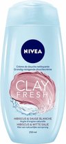 NIVEA Clay Fresh Douchegel Hibiscus en White Sage - 250 ml