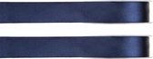 2x Hobby/decoratie navyblauwe satijnen sierlinten 1 cm/10 mm x 25 meter - Cadeaulint satijnlint/ribbon - Striklint linten navy