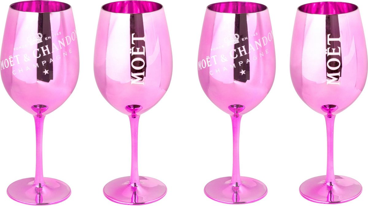 Moët & Chandon Champagneglazen - Roze - 400 ml - 4 stuks | bol.com