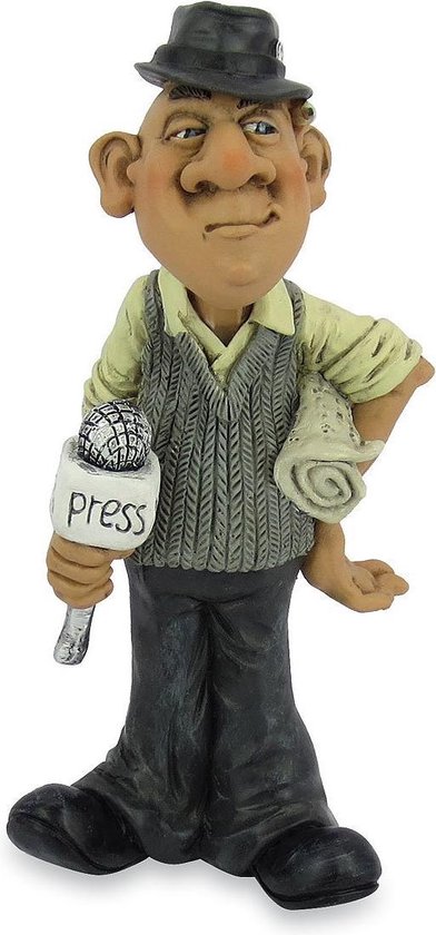 Funny Professions Figurine Journalist - News Employee The Comic World of Caricature Figurines - Comic Figurines - Gift For - Gift - Gift - Birthday Present
