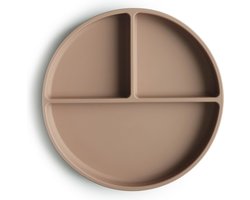 foto van Mushie siliconen bord met zuignap|Natural|Bpa free|Plate|Kinderservies