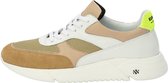 KUNOKA ARI platform sneaker beige and fluo yellow - Sneakers Dames - maat 40 - Beige Geel