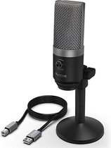 USB-microfoon zonder wrijving en vlak frequentiebereik van 50 Hz - 16 kHz. 16 mm membraan vangt hoge frequenties af en levert een vol en warm geluid. Goed voor podcasts, games, voiceover-werk