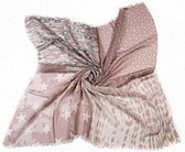 Roze/oud roze vierkante sjaal