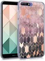 kwmobile telefoonhoesje voor Huawei Y6 (2018) - Hoesje voor smartphone in roze / ros�goud - Glory design