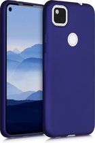 kwmobile telefoonhoesje voor Google Pixel 4a - Hoesje voor smartphone - Back cover in metallic blauw