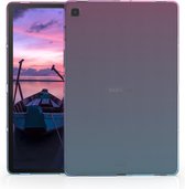 kwmobile hoes voor Samsung Galaxy Tab S5e - siliconen beschermhoes voor tablet - Tweekleurig design - roze / blauw / transparant